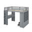 Lit mezzanine double avec tablettes, lumière DEL et bureau d'écriture-926410042