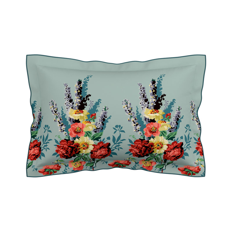 Botanical Harmony Cotton Floral Bedding with Pillowcases, Double Dovet Cover + 2 Oxford Pillowcases