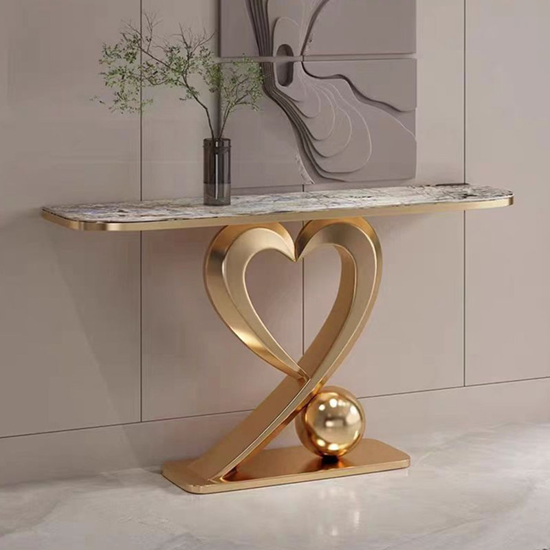 Table de véranda de luxe de style italien en acier inoxydable, Noir / blanc, H 33,46 po x l 55,12 po x P 15,75 po
