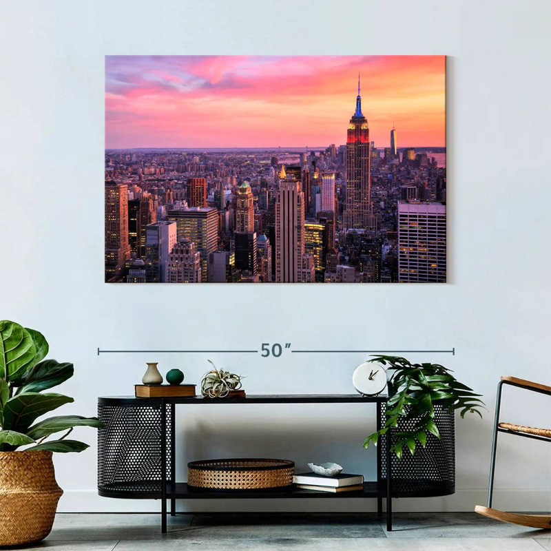 Ravi NYC Skyline At Sunset, 32" H x 48" W