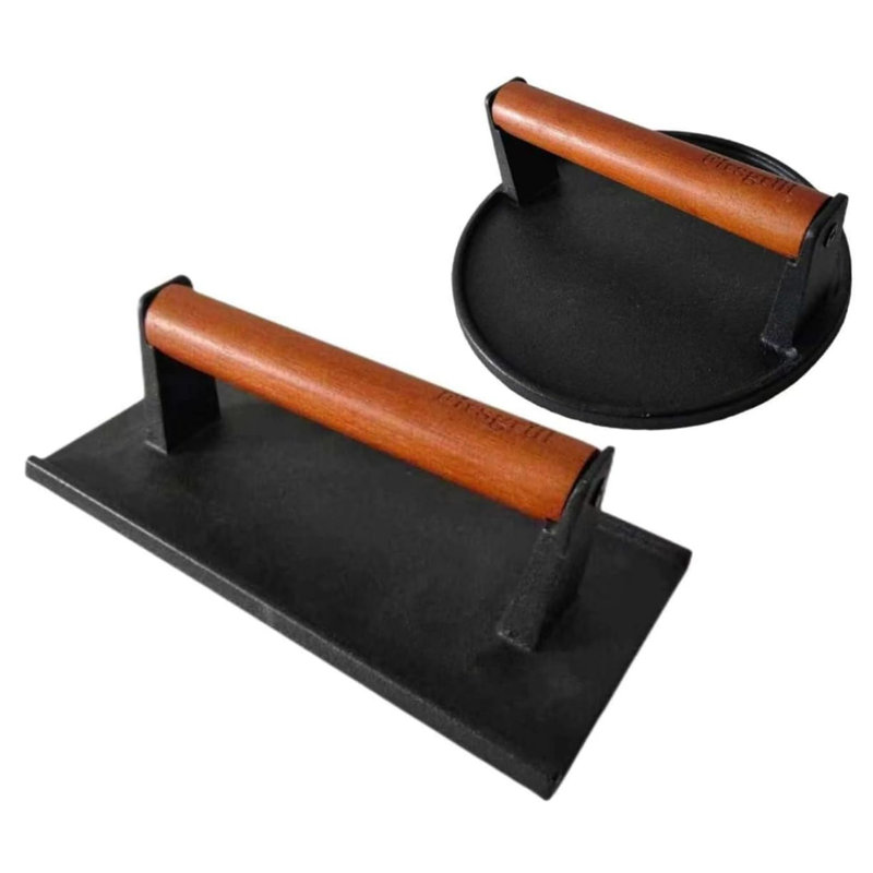 Round&rectangle Heavy-duty Cast Iron Smash Meat Steak