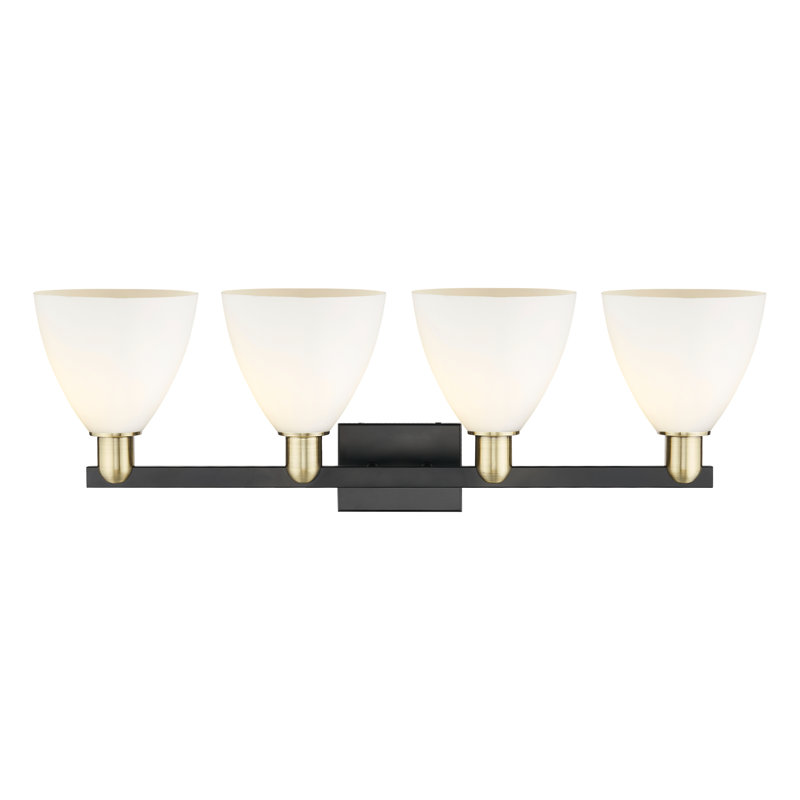 Arcadia - Herve - 4 Light Bath Vanity Light, Black Antique Brass