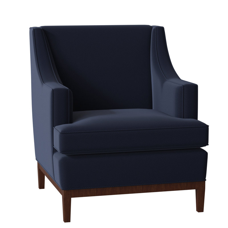 Cardiff Armchair, Grayson Navy, Burnished Brown