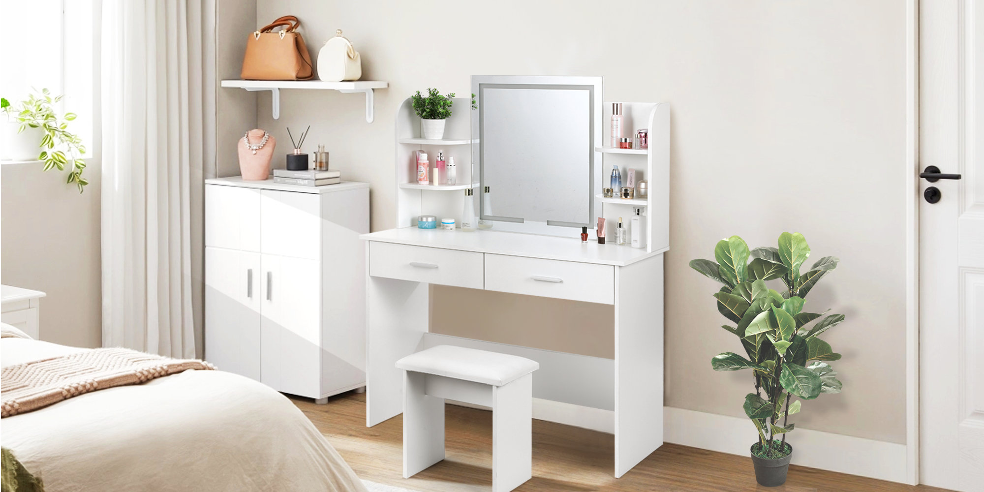 A Stylish Design & Practical Makeup Space!