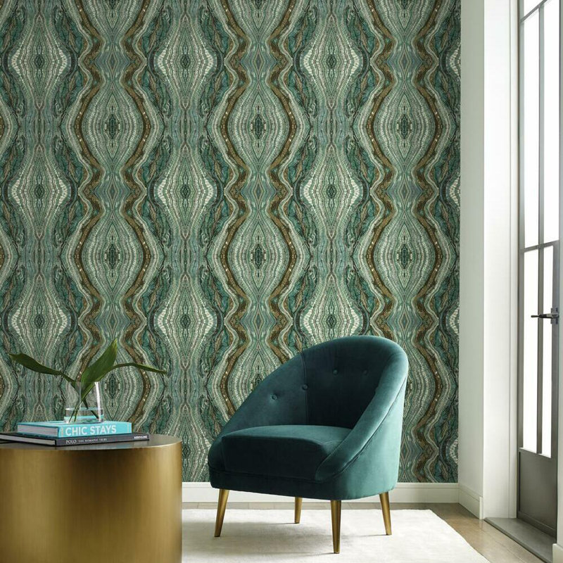 Marble Peel & Stick Wallpaper Roll, Teal