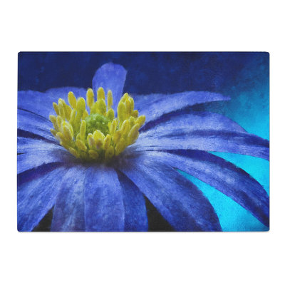 Blue Flower Painting Chopping Board