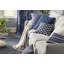 Herringbone Indigo Handwoven Cotton Rug-45372863