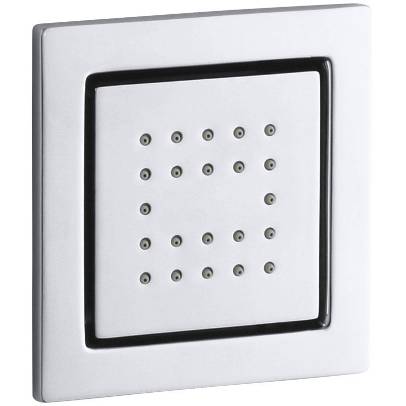 Watertile Square 22-Nozzle Body Spray With Stimulating Spray, Polished Chrome