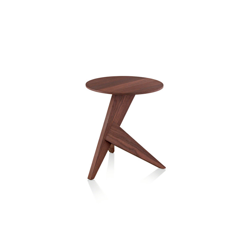 Medici Solid Wood Abstract End Table, Thermo Oiled Ash