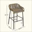 Tabouret de bar d'extérieur en corde de patio, ensemble de 2