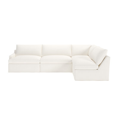 Wrenley 4-Piece Slipcovered Modular Sectional by Birch Lane