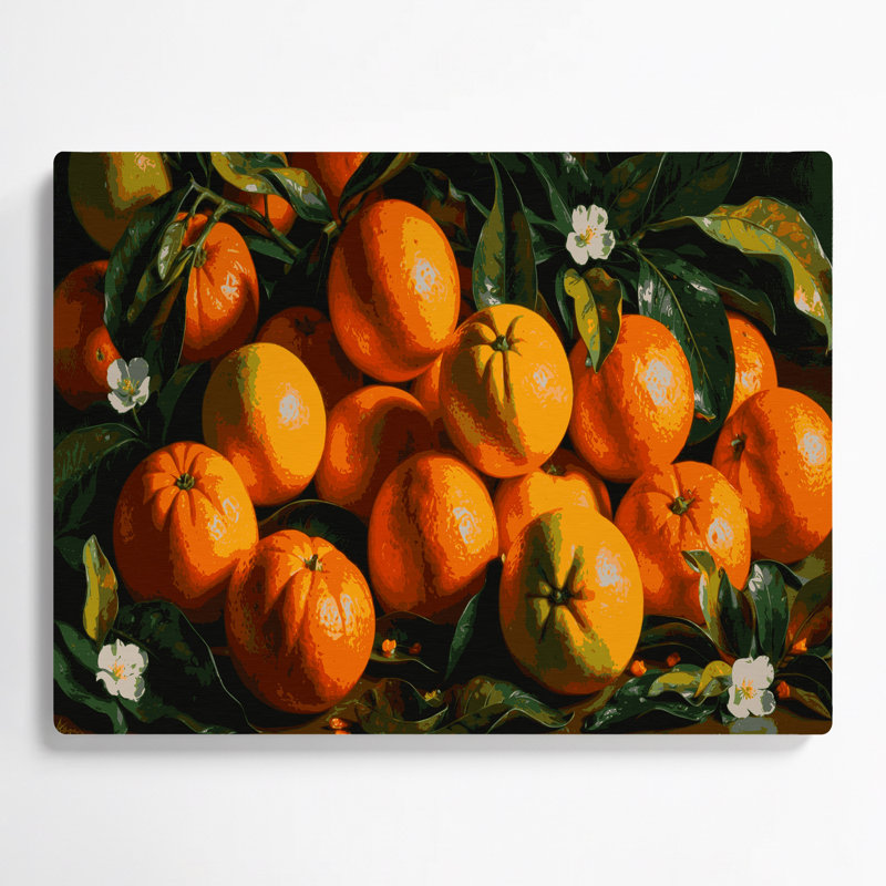 Fruit, mandarine, art mural en métal brun, H 11 po x l 14 po