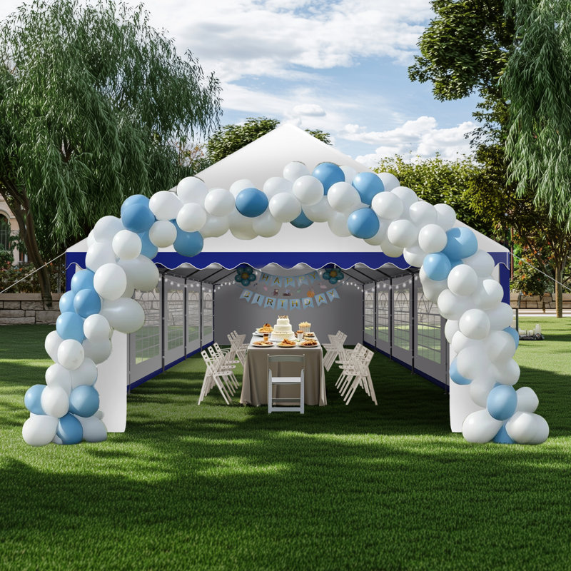 16 Ft. W X 32 Ft. D Canopy Tent With 5 Removable Side Walls Heavy Duty Party Tents For Parties, 16 ft. W X 32 ft. D 