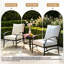 Ensemble de chaises d'extérieur en métal 3 pièces Nickita avec coussins et table de bout-1814884264