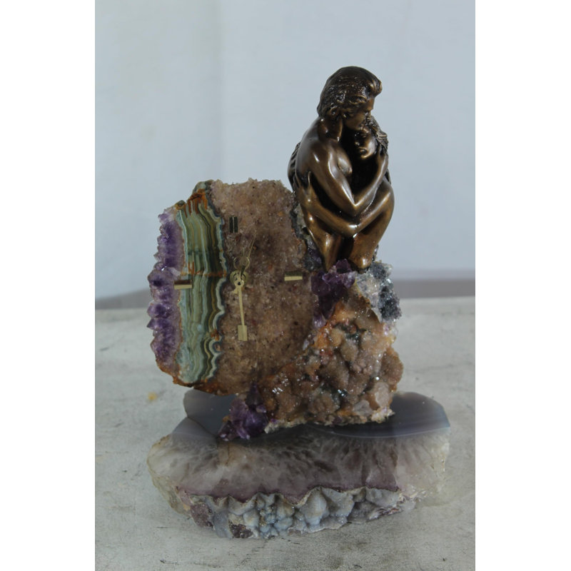 Horloge 8 "x 7" x H 10 "NIFao Lovers Embrace