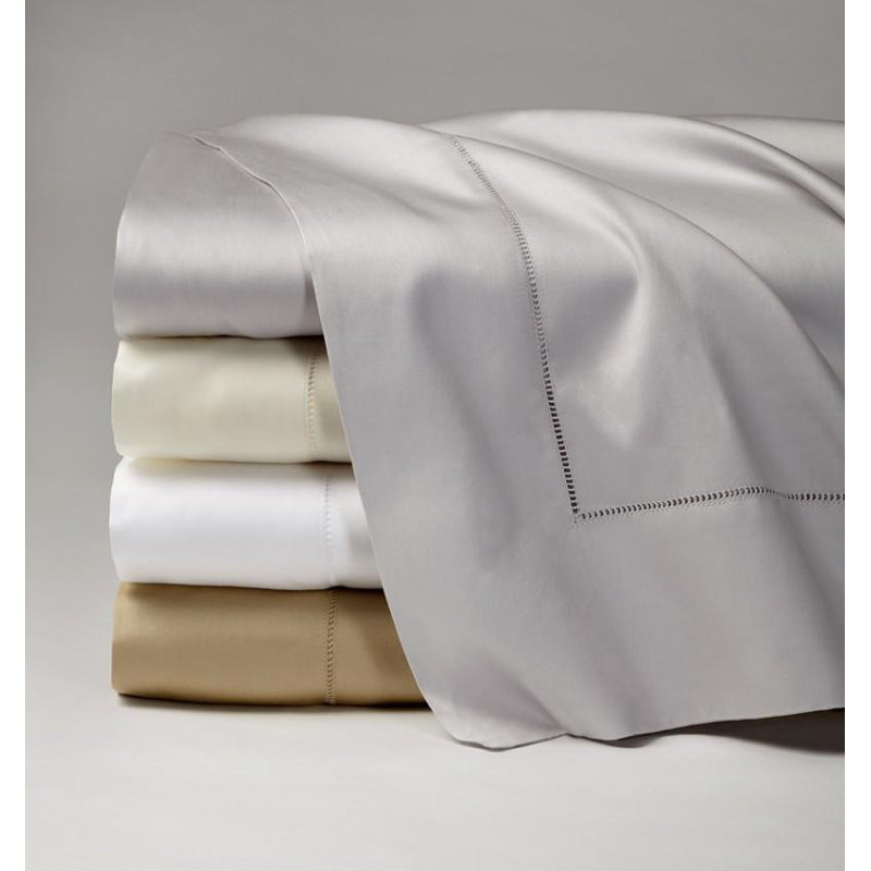 Fiona Sateen Flat Sheet, Lunar, King Flat Sheet