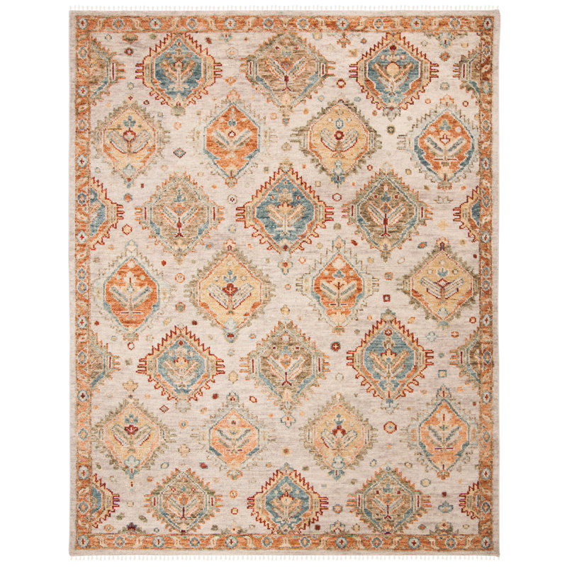 Tapis en laine noué à la main Samarkand, Rectangle 8 pi x 10 pi