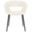 Meurer 43cm H Polyester Blend Upholstered Metal Spindle Side Chair in White