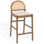 Laylie Rattan And Leather Counter Stool-1887483494