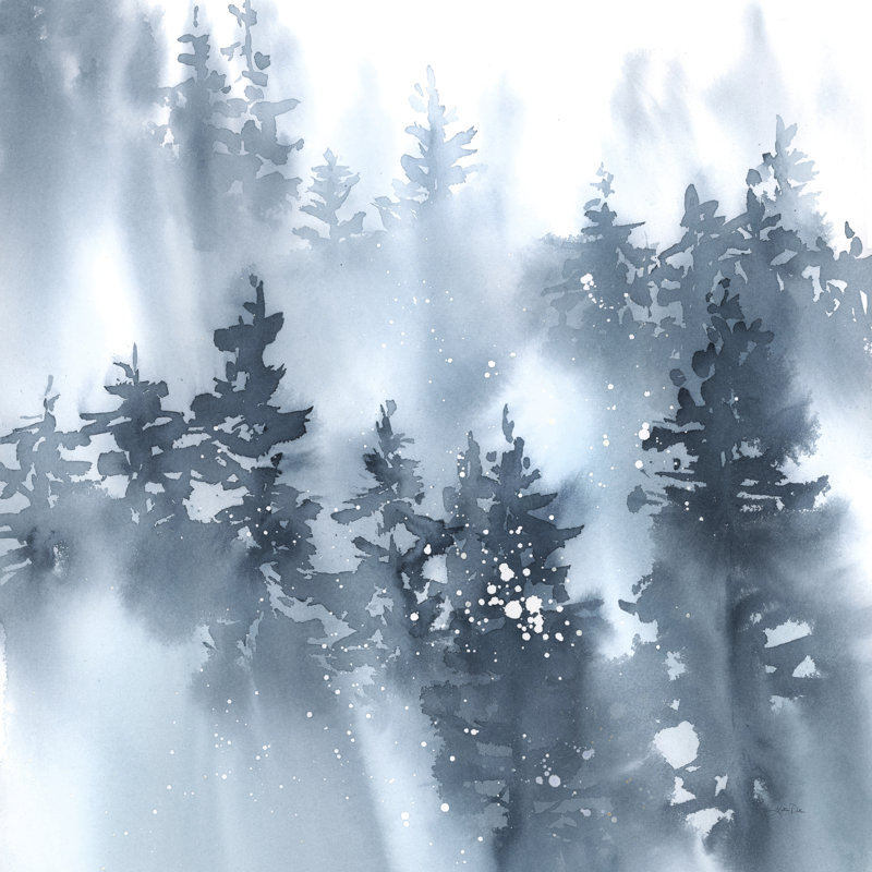 «Misty Forest I» par Katrina Pete, reproduction d'art sur toile tendue, H 30 po x l 30 po