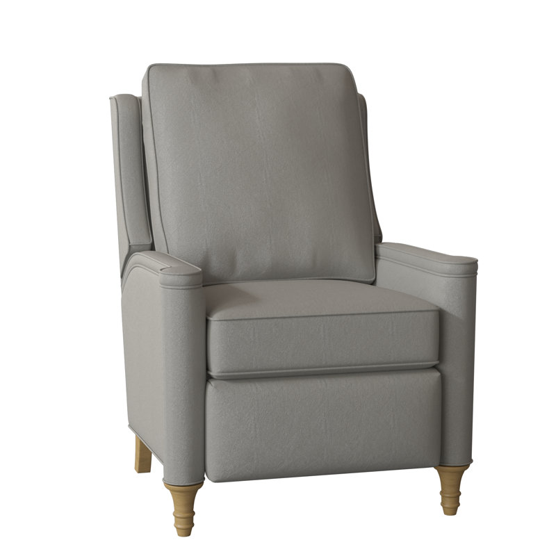 Dale 33" Wide Genuine Leather Standard Recliner, 1183 Dove, Hazelnut, Manual