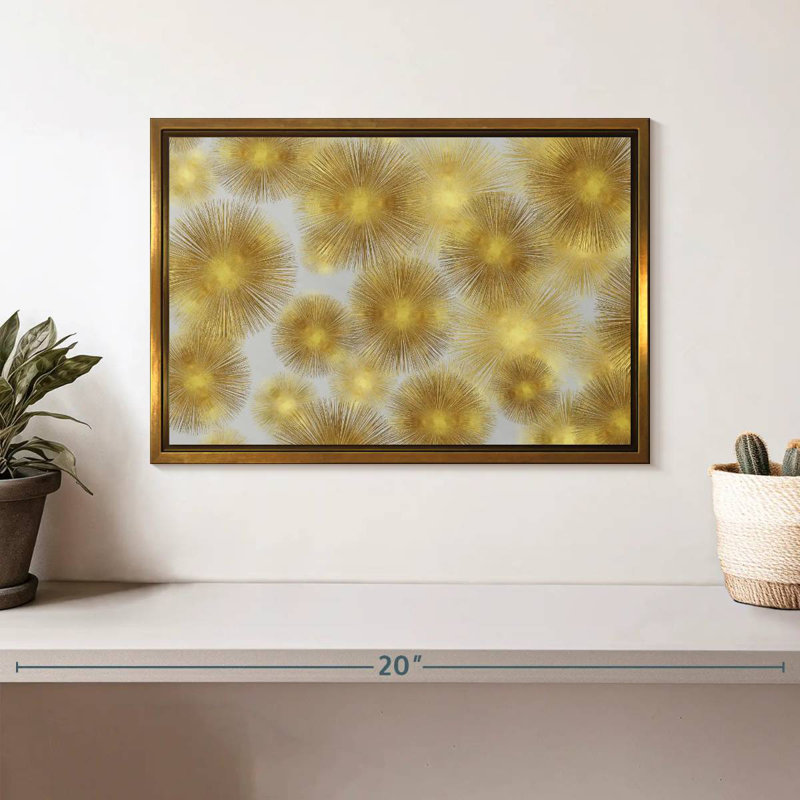 Sunburst Cluster, Cadre flottant doré, 13 po x 9 po
