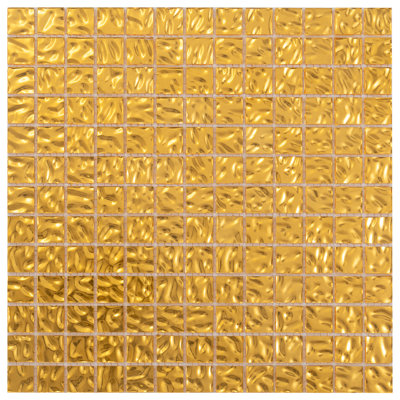 Altin 0.8" x 0.8" Glass Grid Mosaic Wall & Floor Tile
