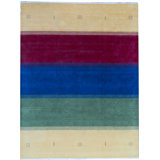 Gabbeh Wool Striped Area Rug