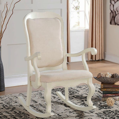 Chaise berçante avec pieds cabriole