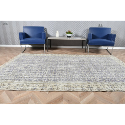Large Vintage Turkish Oushak Rug in Purple Ideal for Dining Room with Soft Washable Antique Boho Design