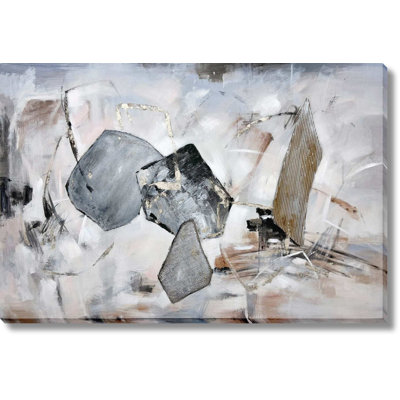 Platinum Geometry in Motion Canvas Wall Art - 39" x 59"
