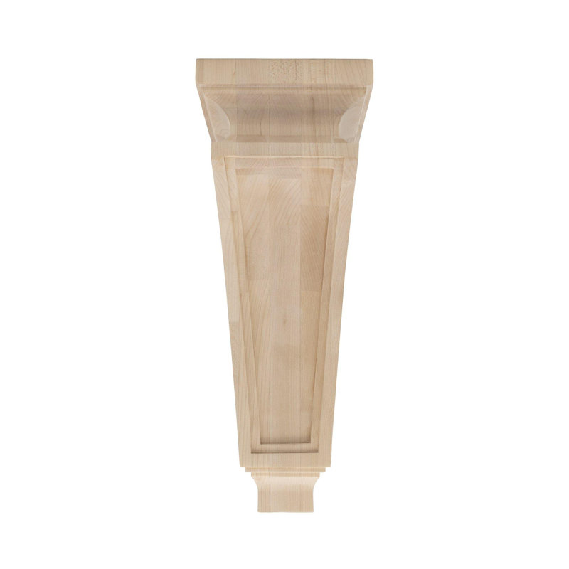 Corbeau moyen en bois massif non fini 10-1 / 2 po x 4-7 / 8 po x 4-7 / 8 po, 6" x 15" x 6", Érable dur