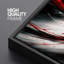 Abstrait rouge et noir, tourbillon dynamique, photos de salon audacieuses, impression sur toile encadrée-126054387-126054384