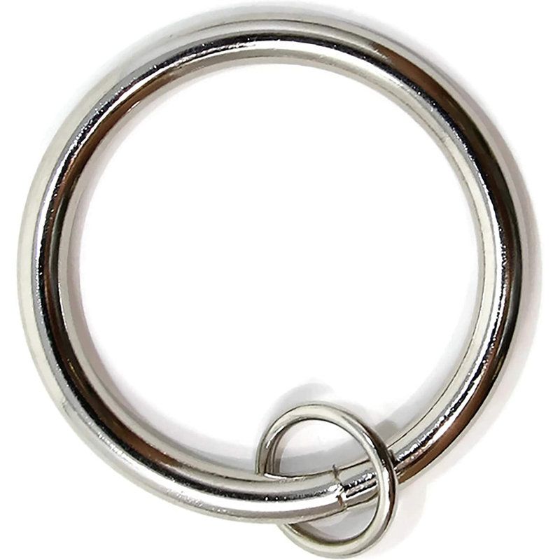 Anneau de rideau en métal Mccarthy, Acier brossé, Diamètre de 2,4 po