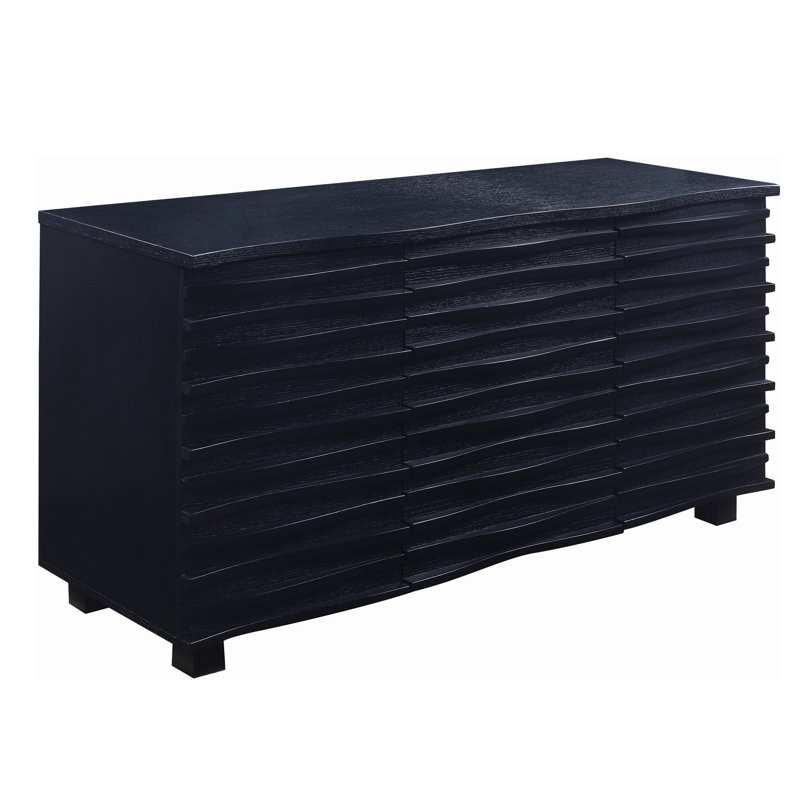Coad 3-drawer Sideboard Buffet Storage Cabinet Black