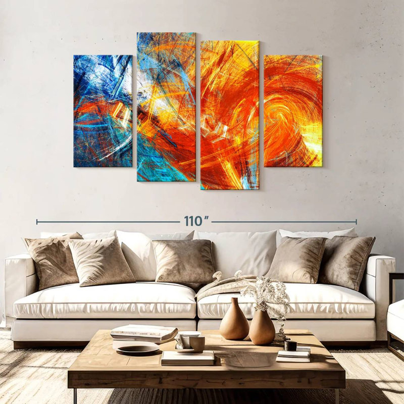 Avery Fire Abstract, 54" H x 84" W