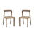 Maude Woven Brown Side Chair 2PK