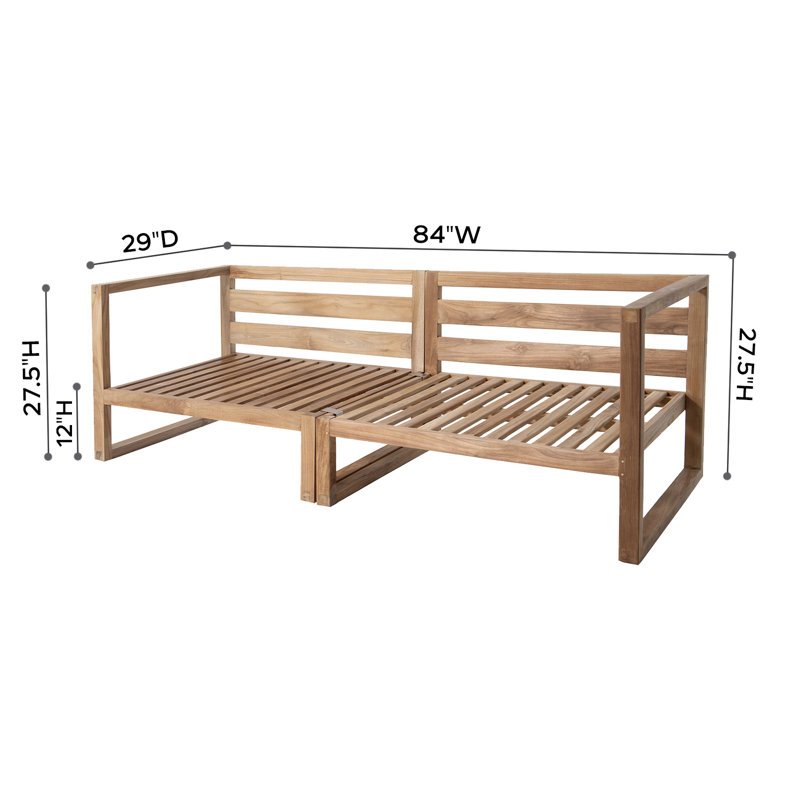Outdoor 8 - Piece Teak Conversation Set, White