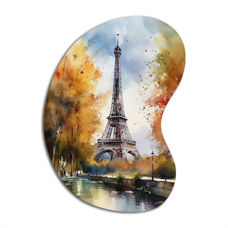 Grogan - Paris Boom Shape Irregular Metal Wall Decor, 31" H x 22" W