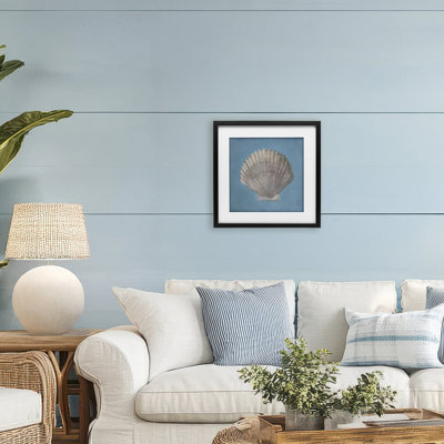 «Soft Sea Clam Shell», reproduction sous verre encadrée, design par Julia Purinton
