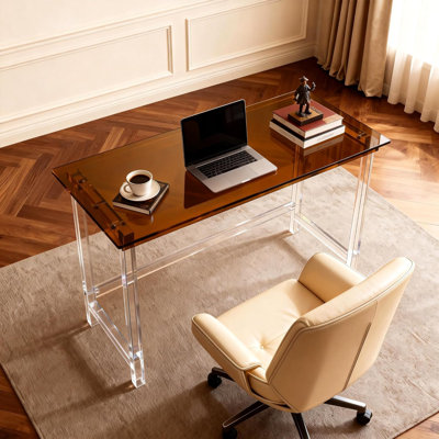 Clear Acrylic Desk, Home Computer Desk, Acrylic Table
