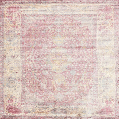 Tapis traditionnel gris / rouge