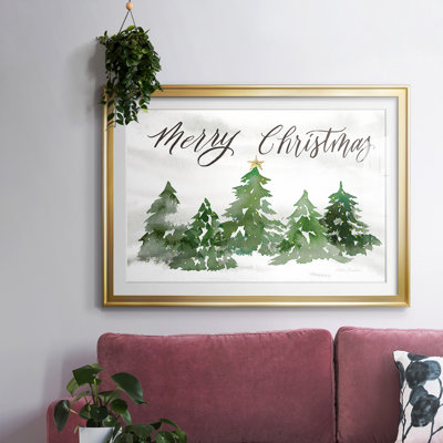 «Merry Christmas», reproduction d'art encadrée