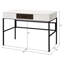 Bureau naturel et noir avec douille - l 40 po x P 20 po x H 25 po avec 3 compartiments de rangement-1909431026