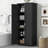 Storage Cabinet With Two Doors For Bathroom, Office, Adjustable Shelf, MDF Board, Black