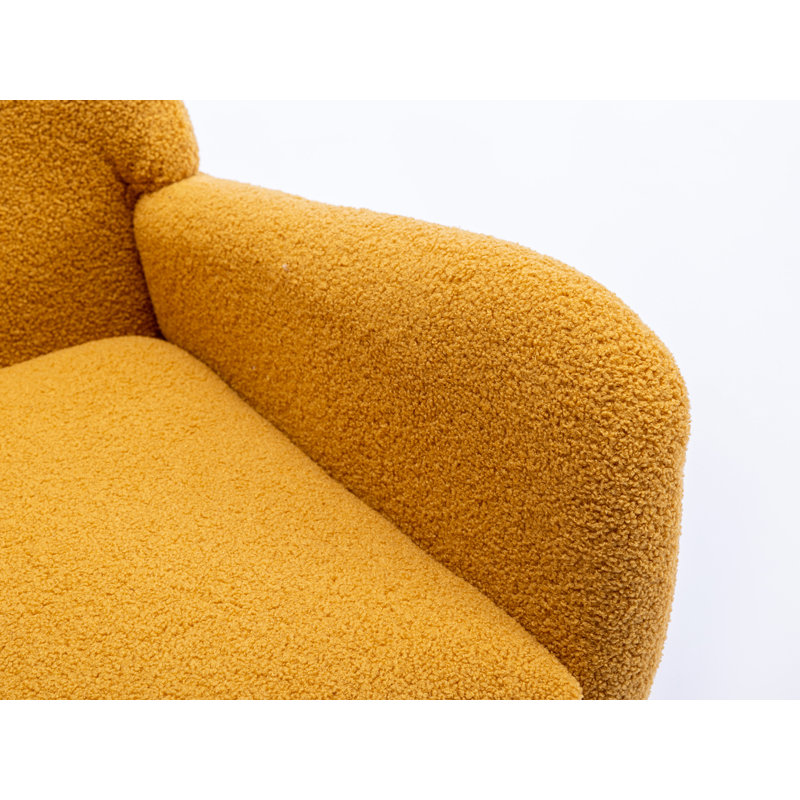 Chaise berçante, Velours jaune