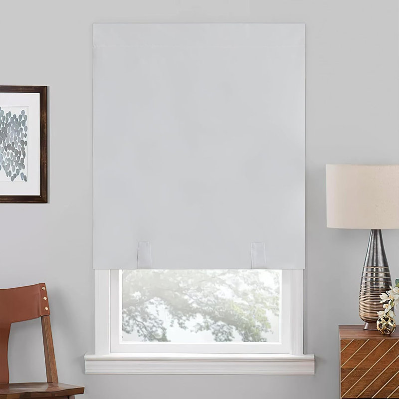 NICETOWN Full Blackout Door Curtain for Cordless Roller Window Covering Shades Blinds, Light Control, French Front Door Curtains for Night Shift Workers Kitchen, 1 Panel