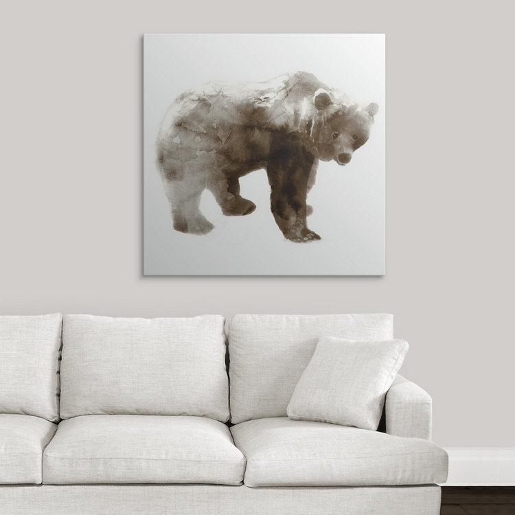Ezmae «Bear», reproduction d'art, H 30 po x l 30 po x P 1,5 po, Toile