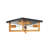 Immingam 4-Light Gold Finish Dimmable Flush Mount Light