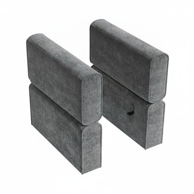 Versatile Modular Chenille Adjustable Armrests Reclining with 11 Angles Global Pair for Sectional or Sleeper Sofa Modern Living Room Light Grey Left R